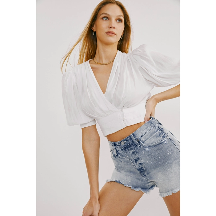 The Painter Medium Wash High-Rise | Denim Shorts
