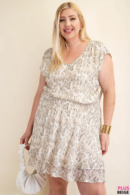 Snakeskin smock dress outlet